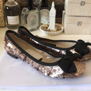 Zara sequin ballet flats!